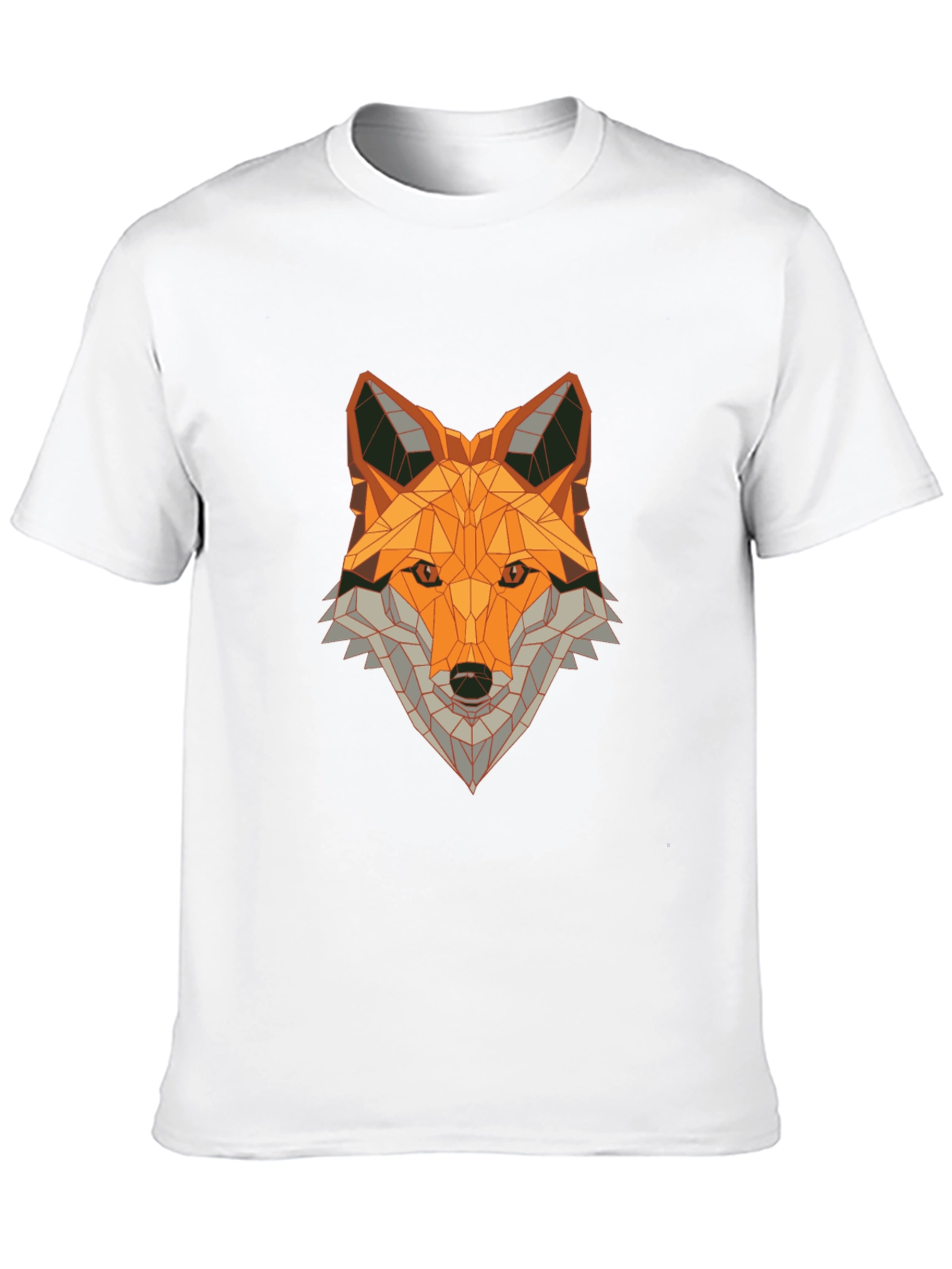 Geometric Fox Graphic Tee - Stylish Animal Print Shirt