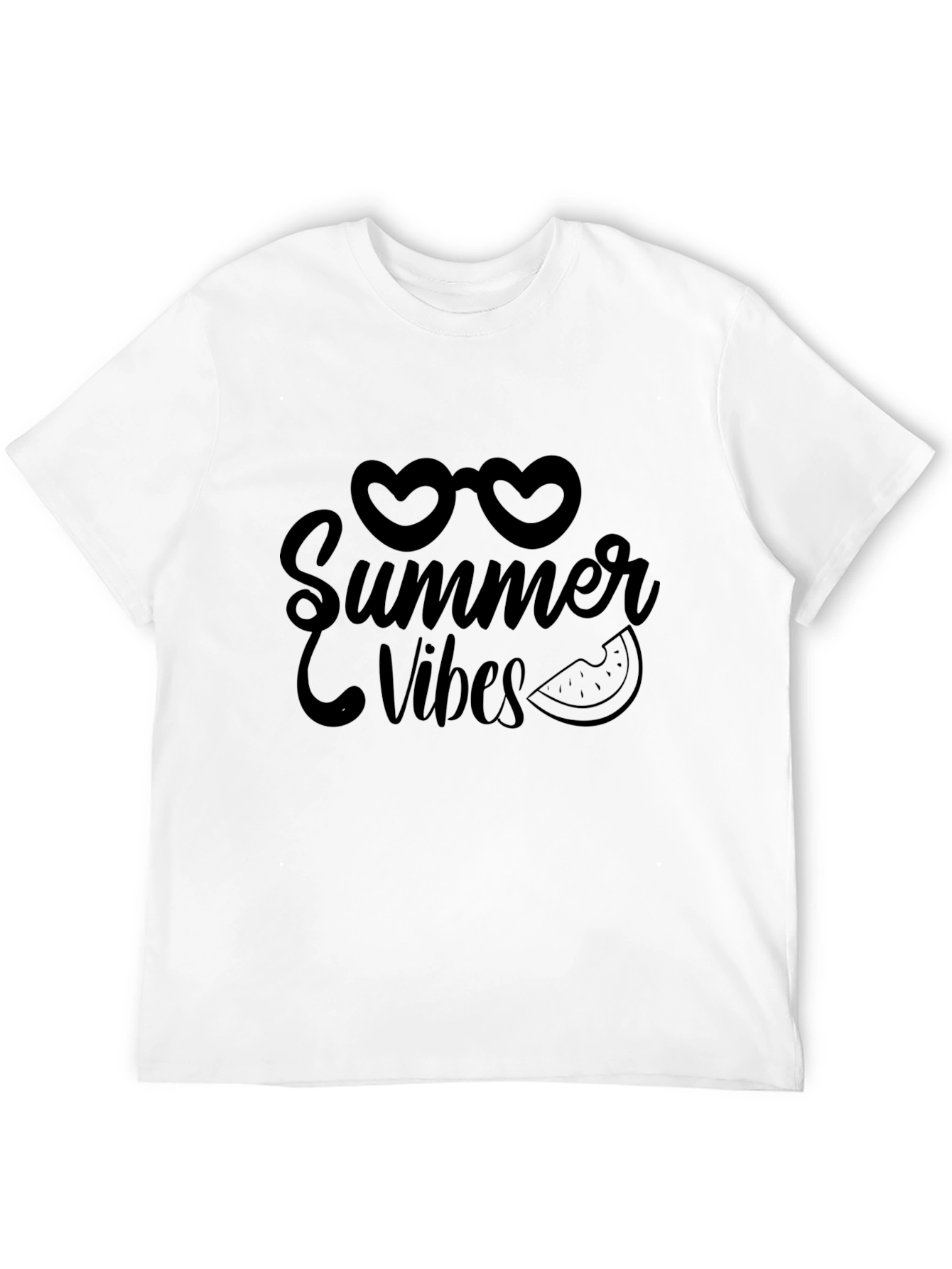 Summer Vibes Graphic Black Tee