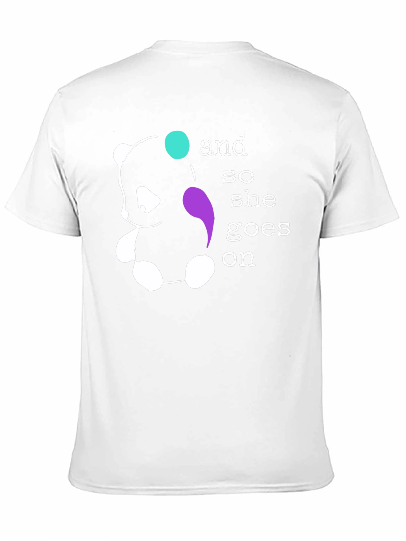 Panda Bear And So She Goes On Black T-Shirt