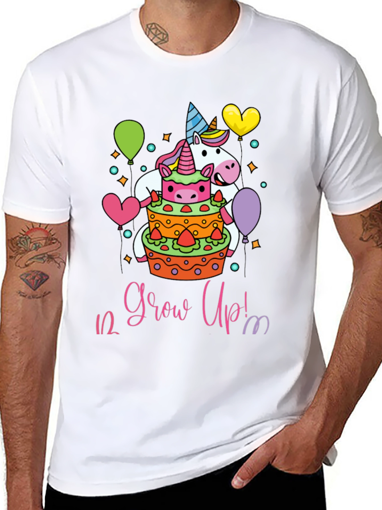 Unicorn 1/2 Birthday Grow Up T-Shirt