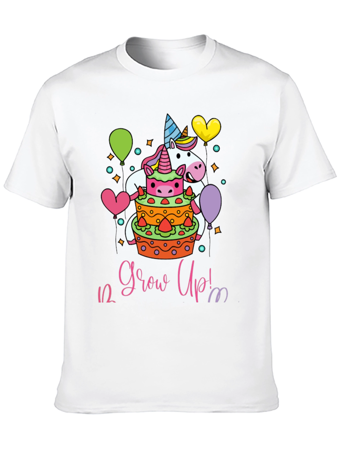 Unicorn 1/2 Birthday Grow Up T-Shirt