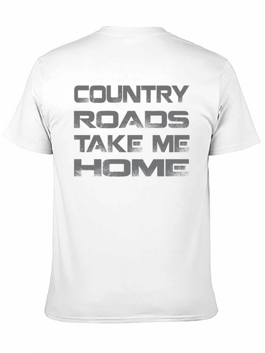 Country Roads Graphic Tee - Soft Cotton Casual Shirt