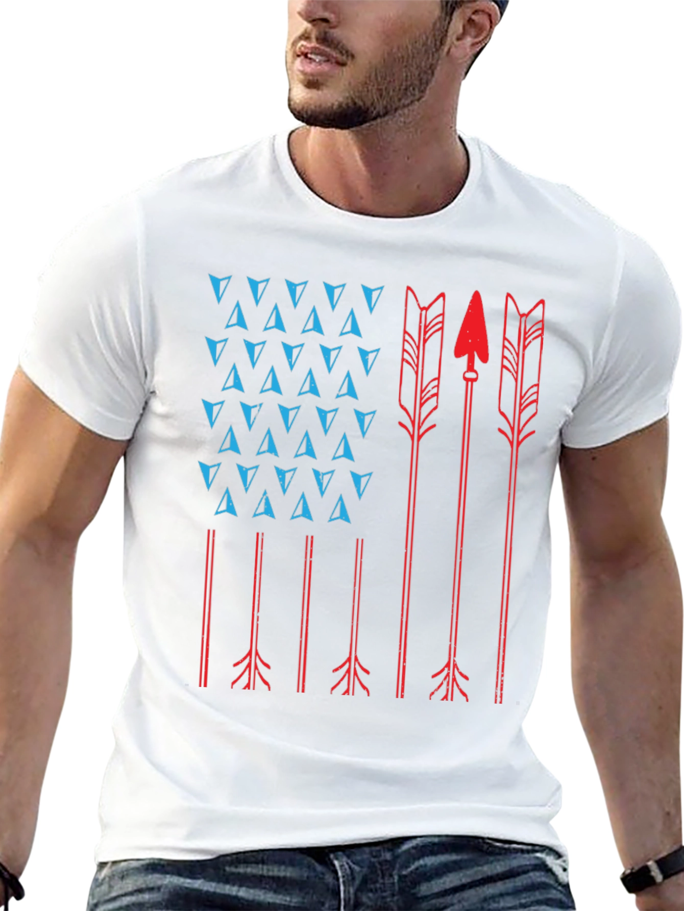 American Flag Arrow T-Shirt - Native Inspired Tee