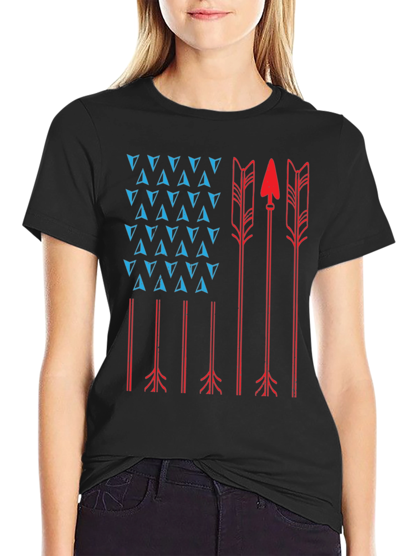 American Flag Arrow T-Shirt - Native Inspired Tee