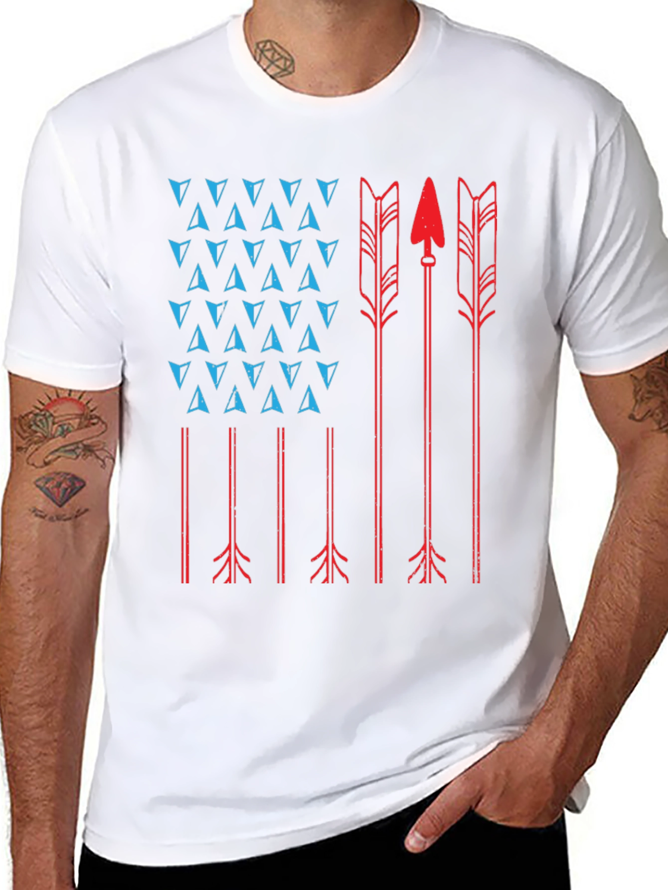 American Flag Arrow T-Shirt - Native Inspired Tee