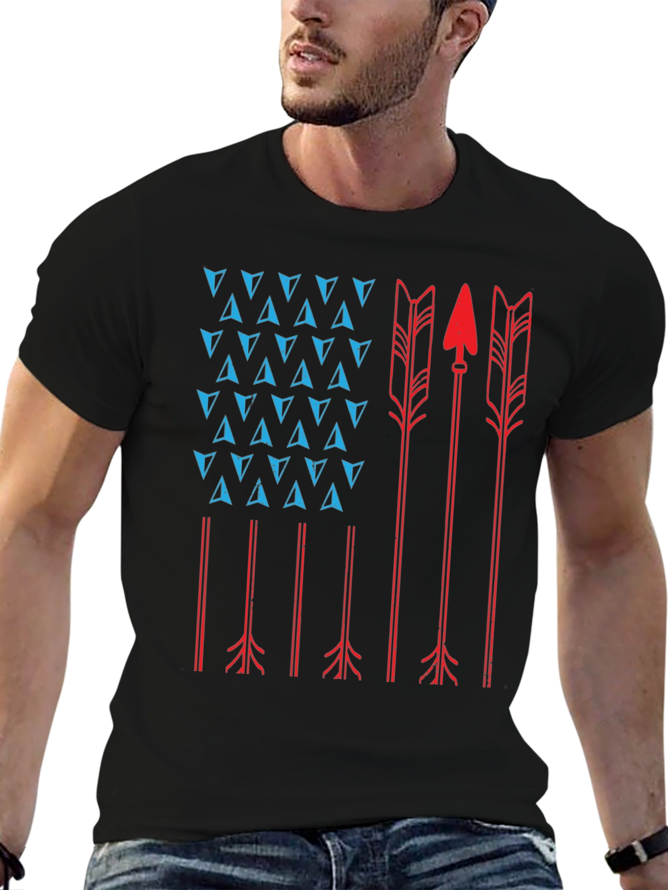 American Flag Arrow T-Shirt - Native Inspired Tee