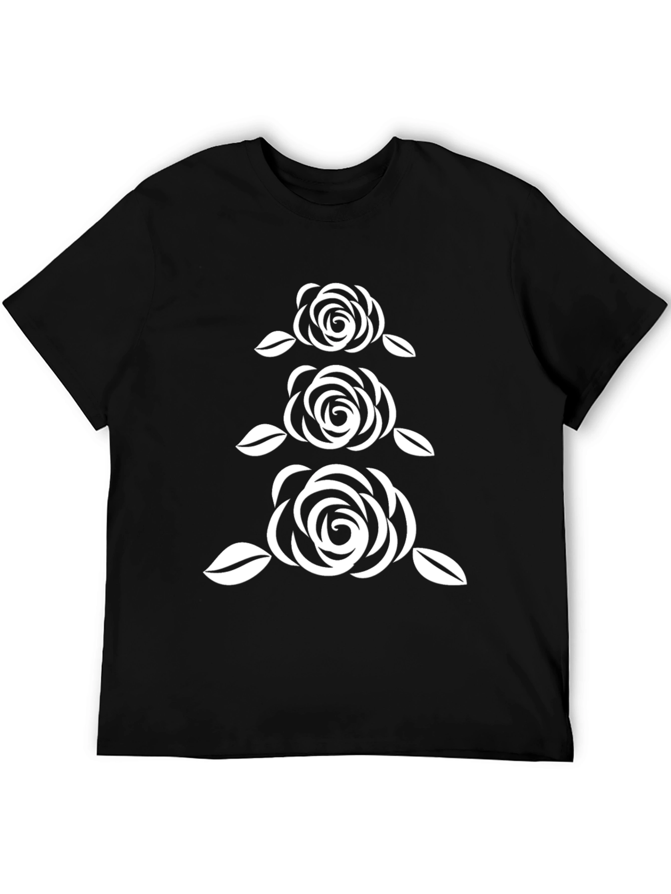 Elegant Floral Rose Stack Graphic Tee