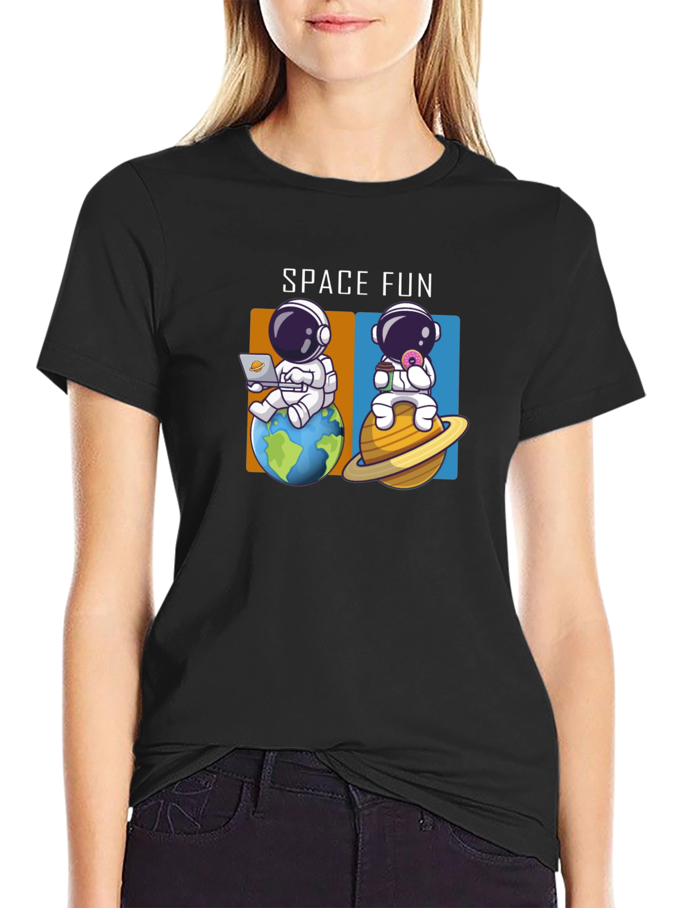 Space Fun Astronaut T-Shirt - Black