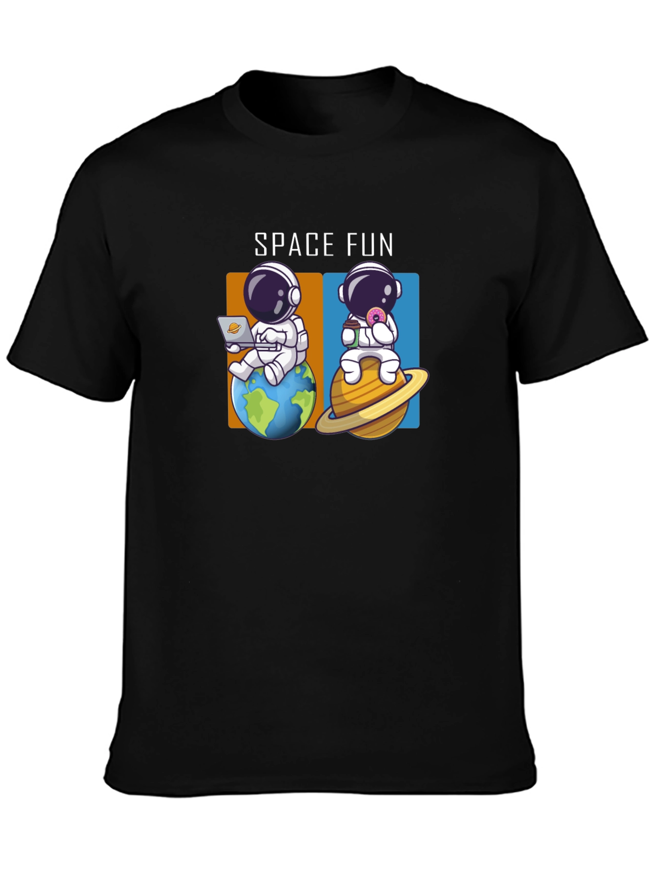 Space Fun Astronaut T-Shirt - Black