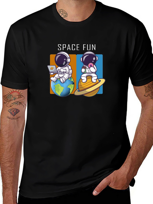 Space Fun Astronaut T-Shirt - Black