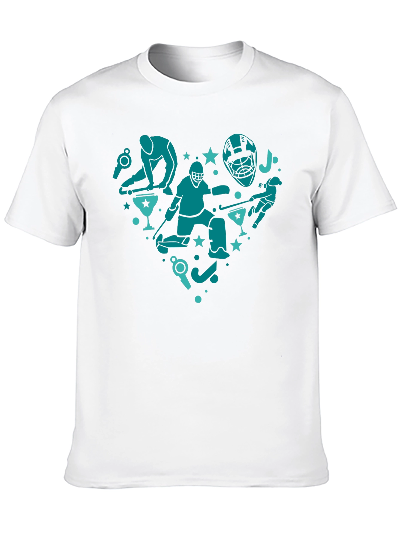 Hockey Heart Graphic T-Shirt - Black