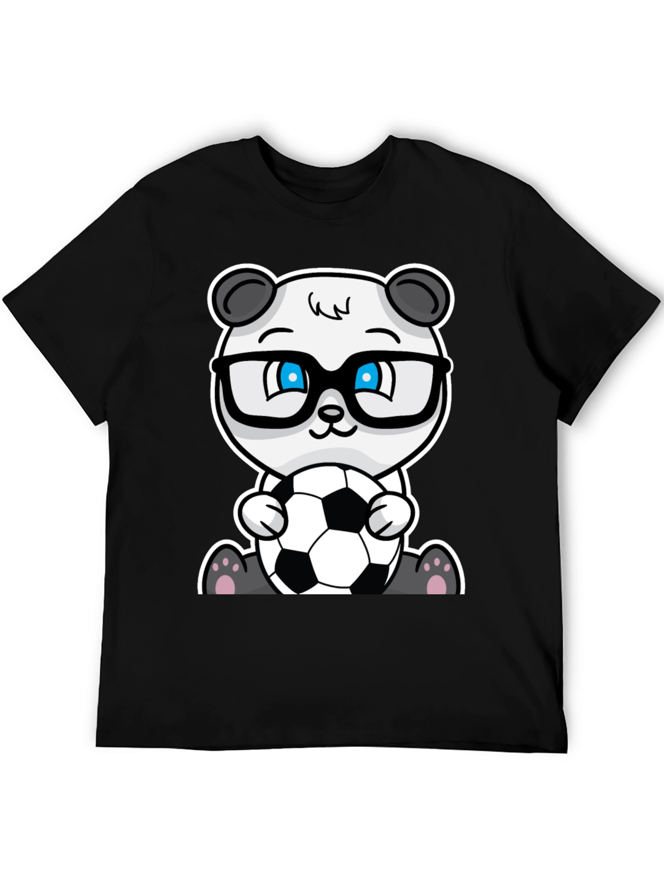 Panda Soccer T-Shirt - Black