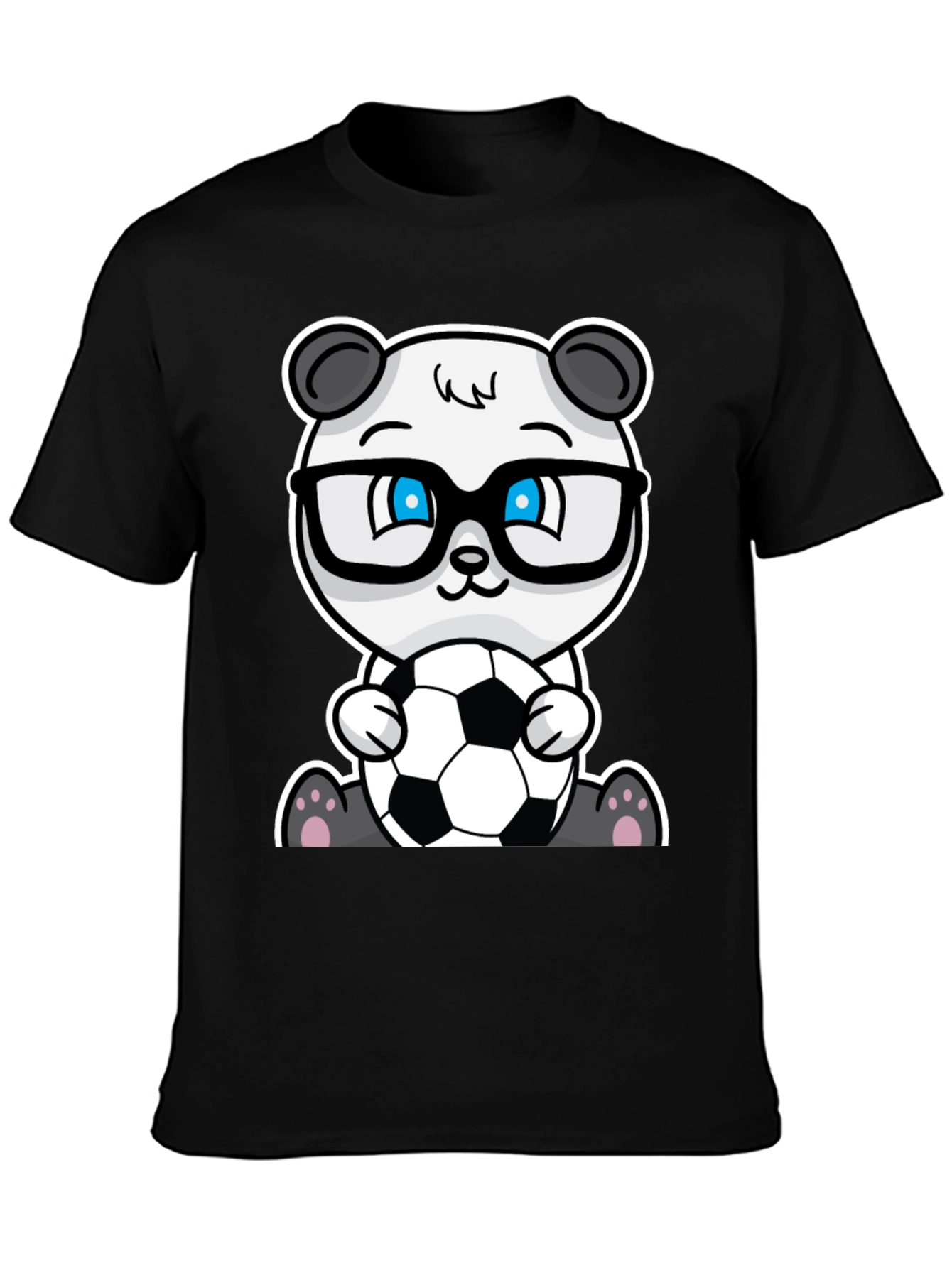 Panda Soccer T-Shirt - Black