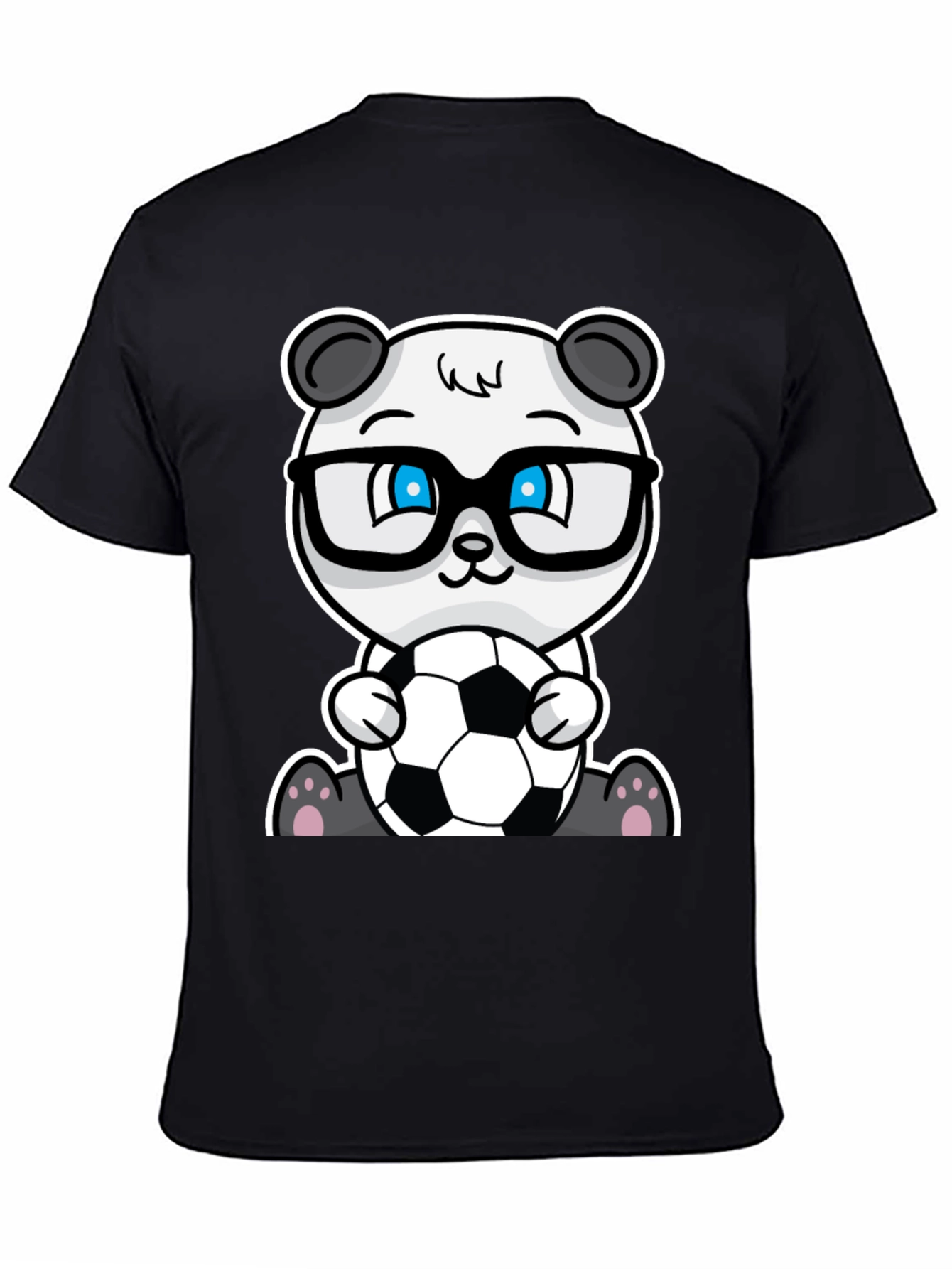 Panda Soccer T-Shirt - Black