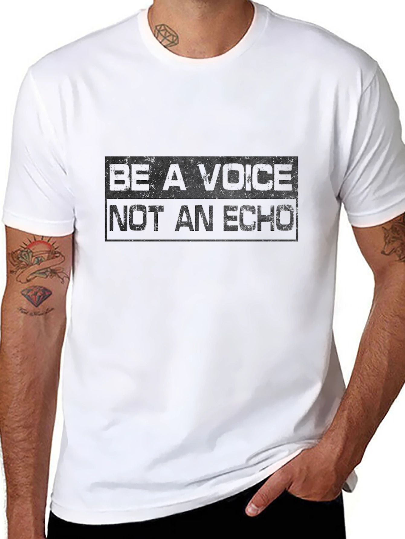 Be A Voice T-Shirt - Black Graphic Tee