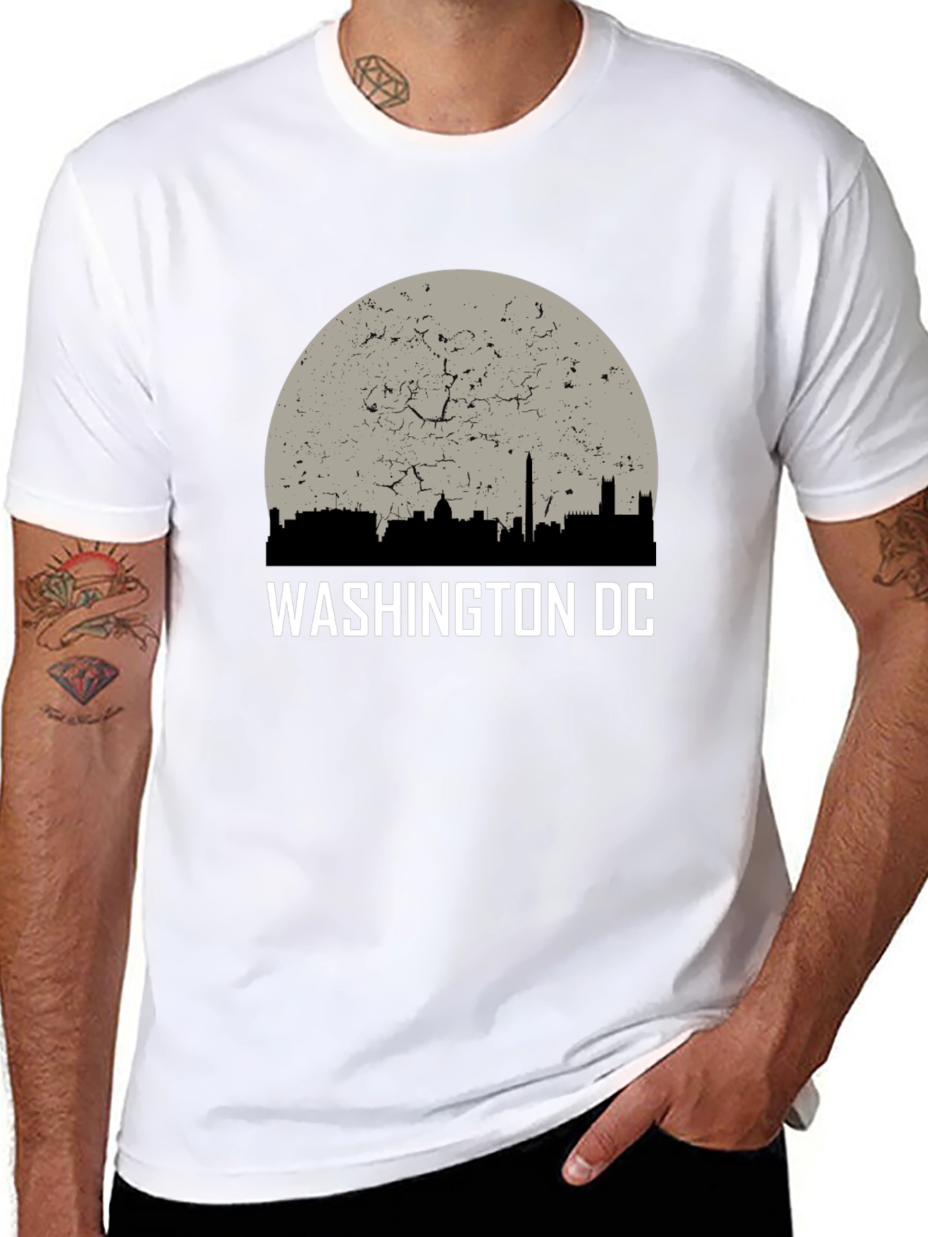 Washington DC Skyline T-Shirt - Black