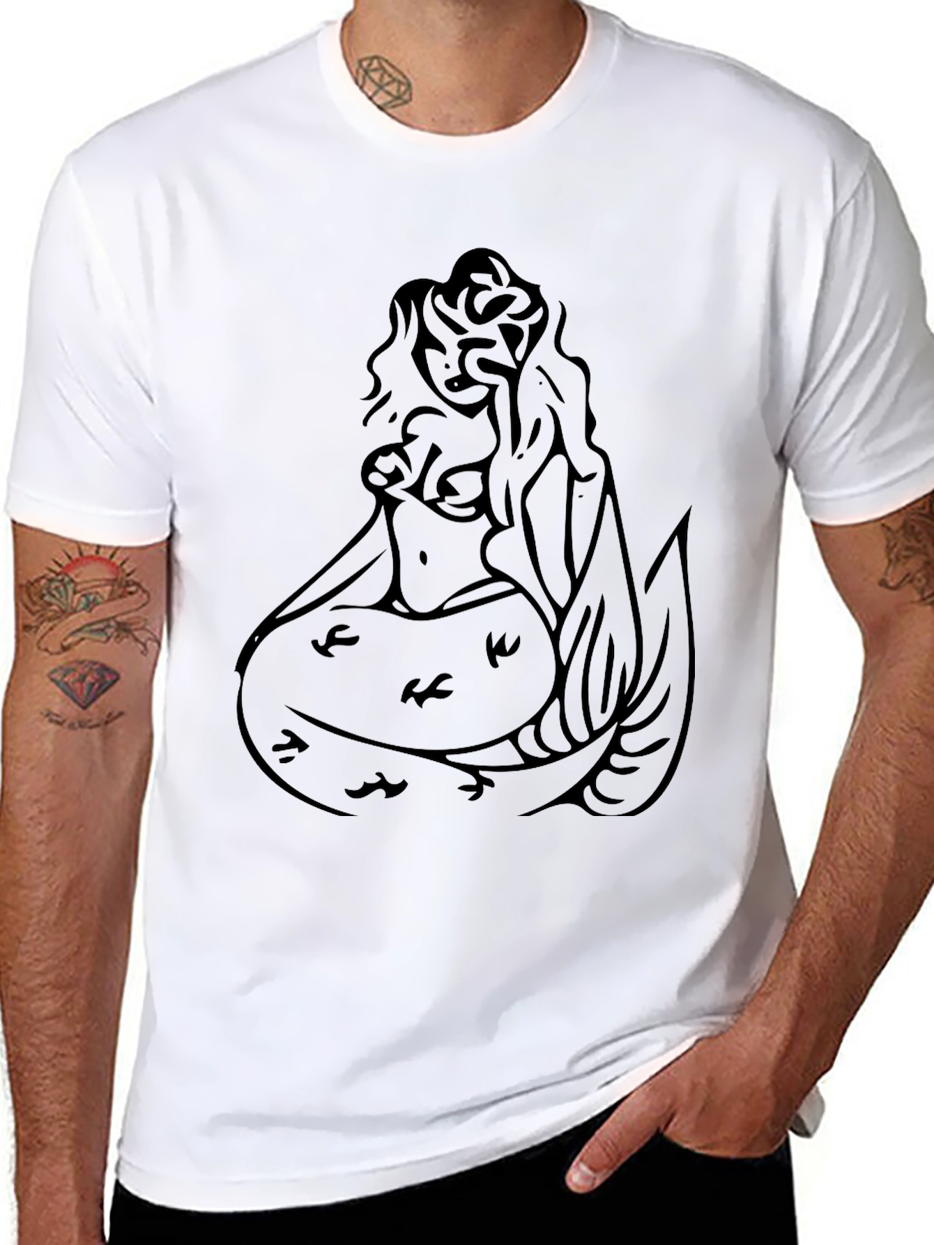 Black Mermaid Graphic Tee