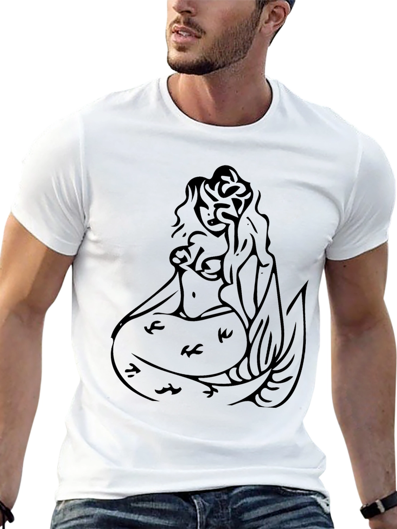 Black Mermaid Graphic Tee