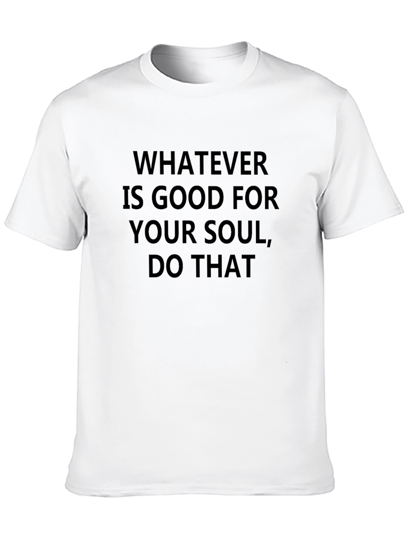 Soulful Statement Tee: Black T-Shirt with Inspirational Quote