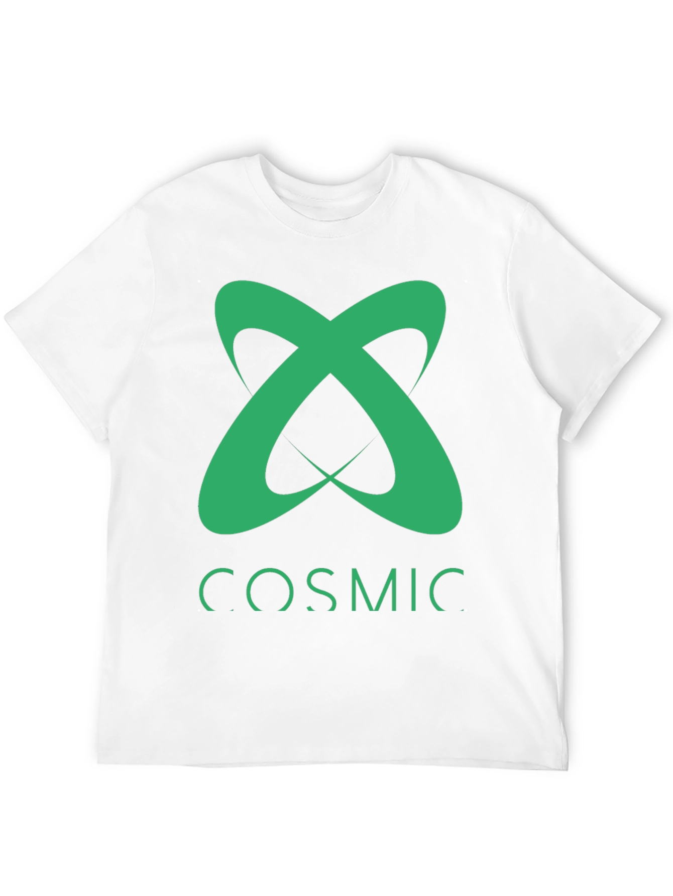 Cosmic Tee - Green Logo Graphic Black T-Shirt