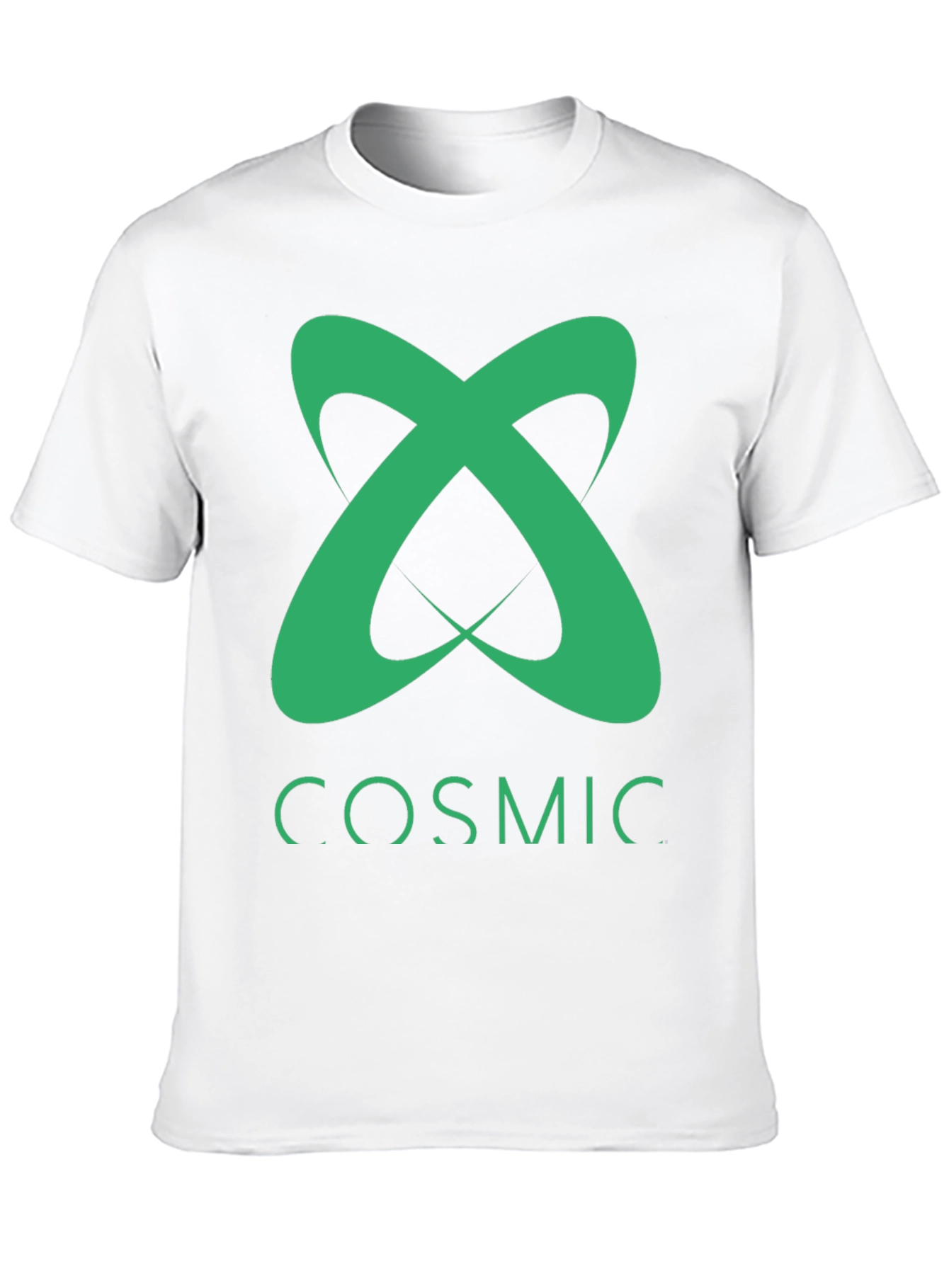 Cosmic Tee - Green Logo Graphic Black T-Shirt