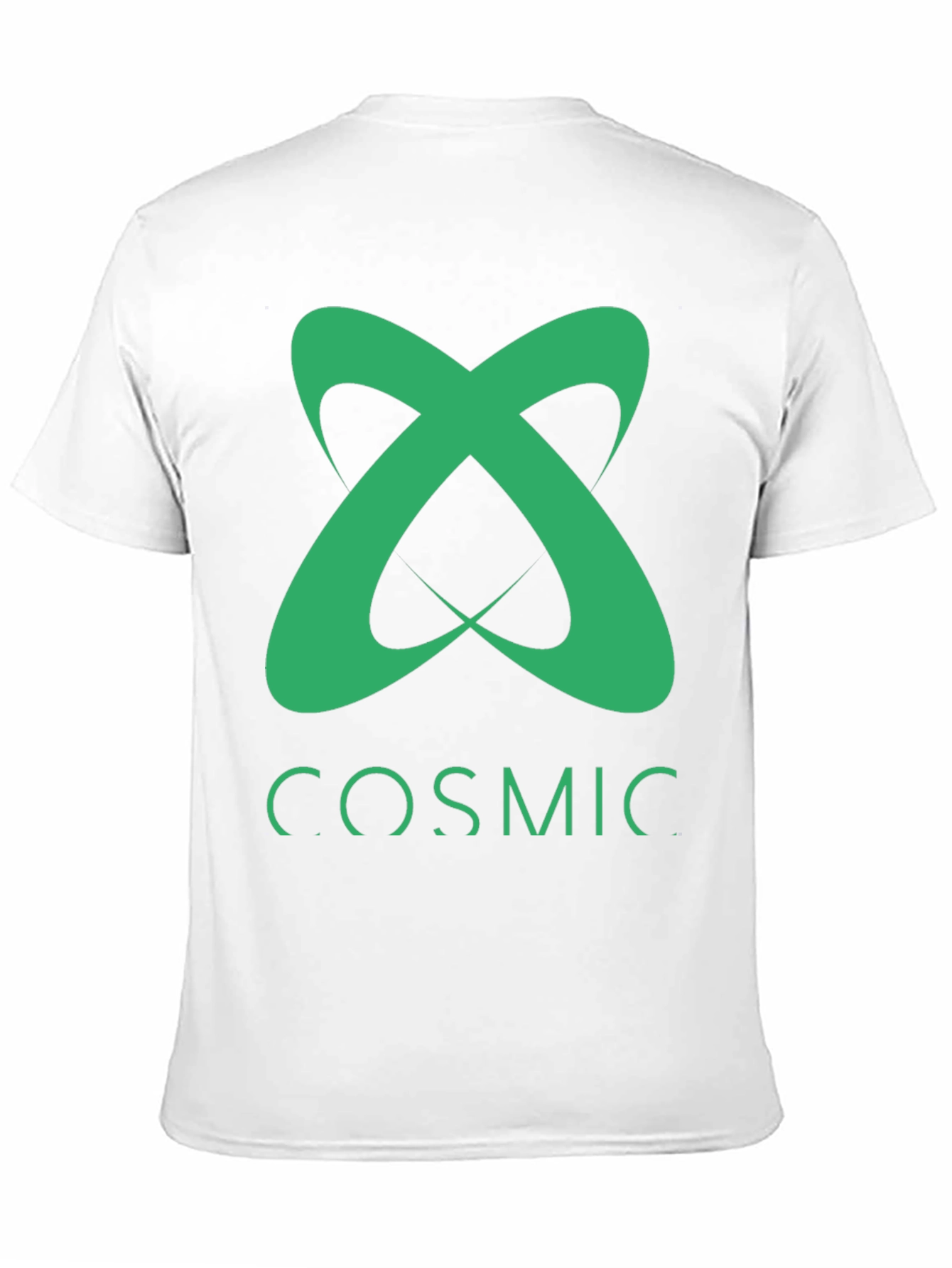 Cosmic Tee - Green Logo Graphic Black T-Shirt