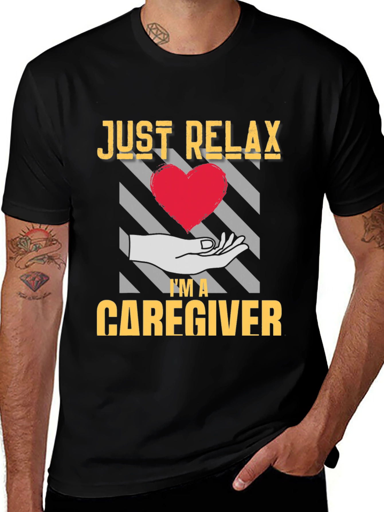 Just Relax Caregiver T-Shirt with Heart