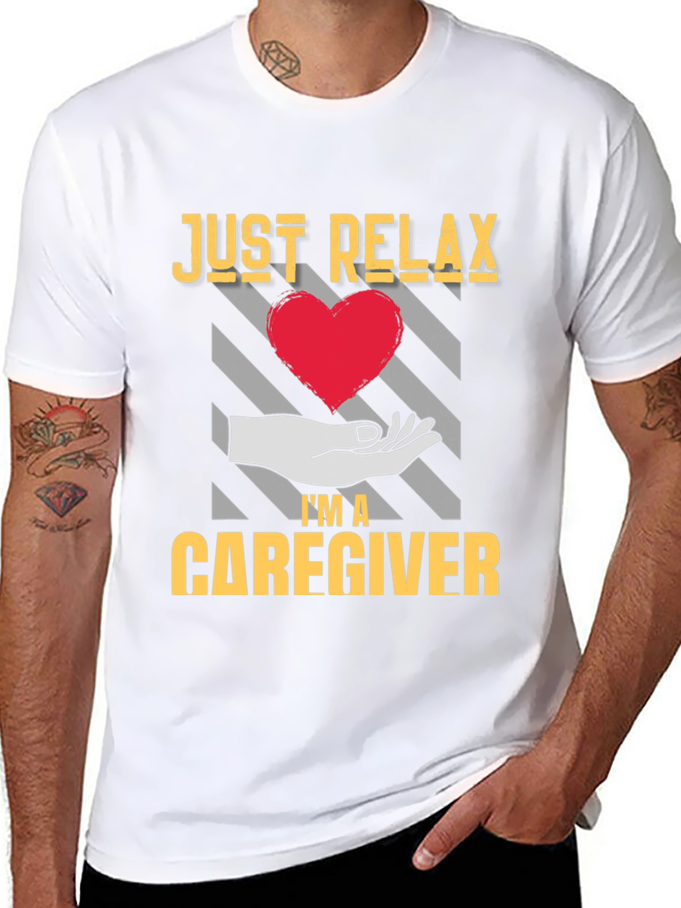 Just Relax Caregiver T-Shirt with Heart