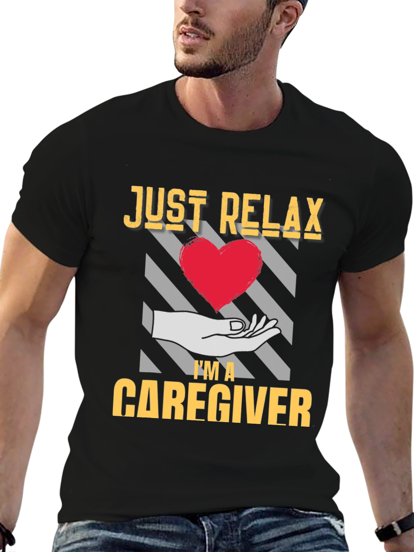 Just Relax Caregiver T-Shirt with Heart