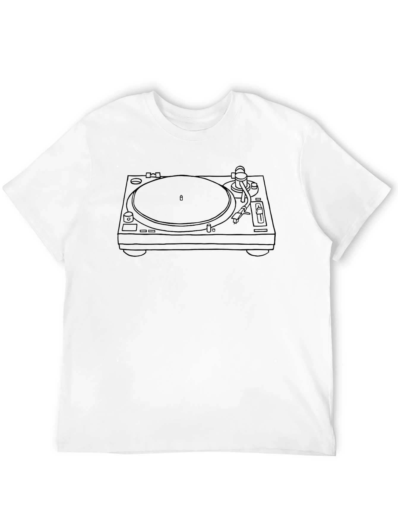 DJ Turntable Graphic Tee - Black