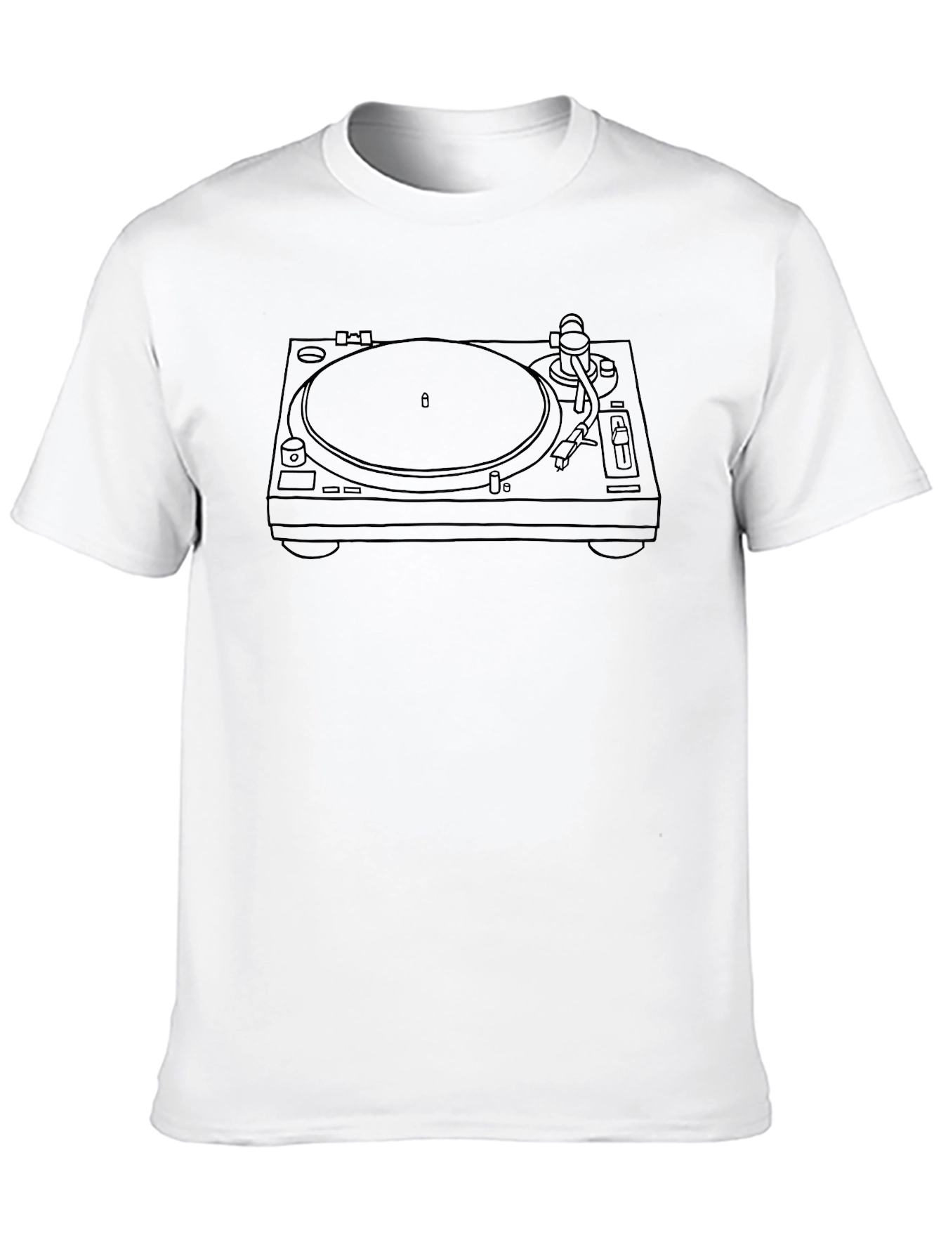 DJ Turntable Graphic Tee - Black