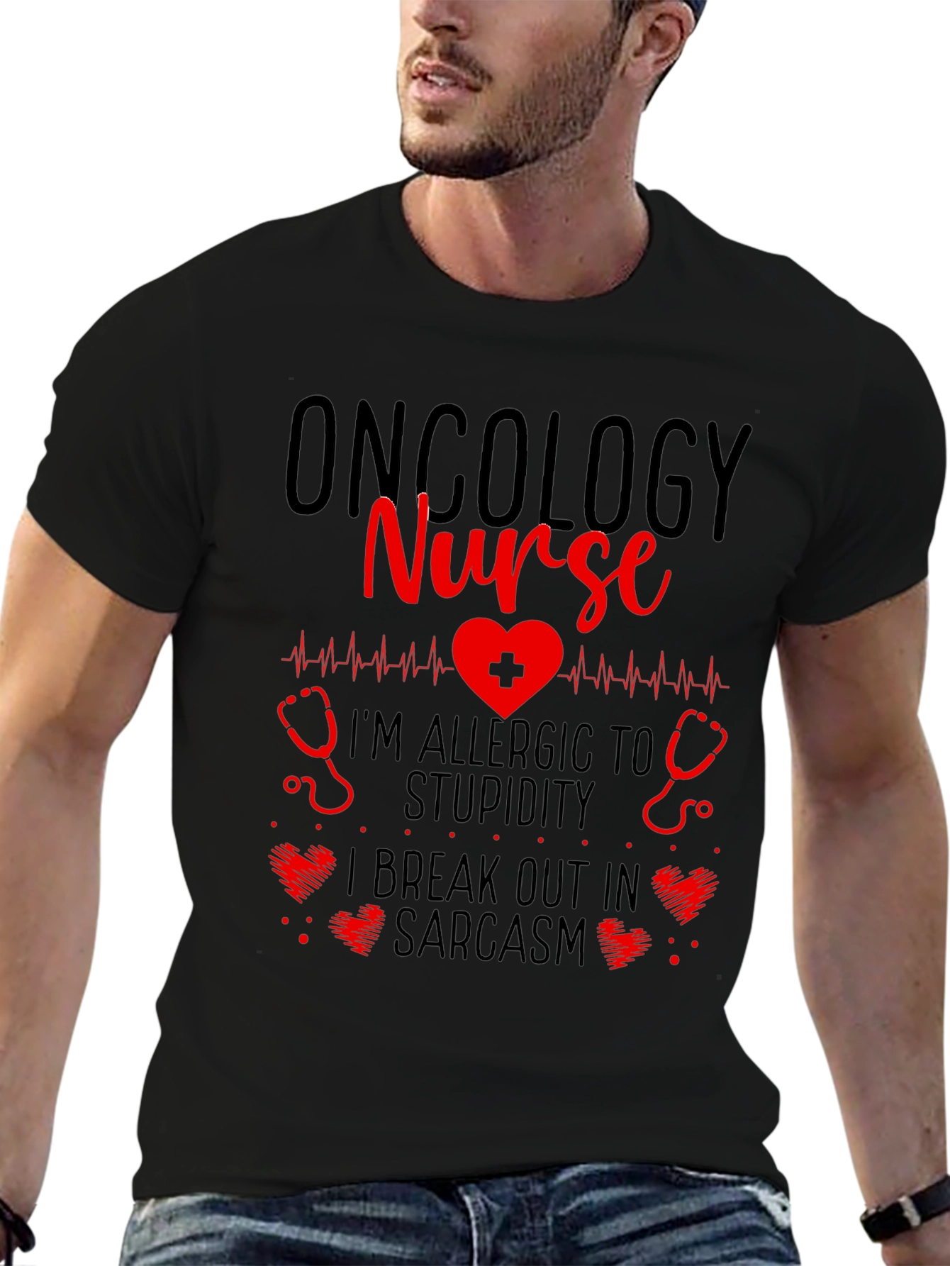 Oncology Nurse Novelty Graphic T-Shirt