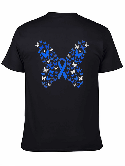 Butterfly Ribbon Graphic Tee - Awareness Shirt