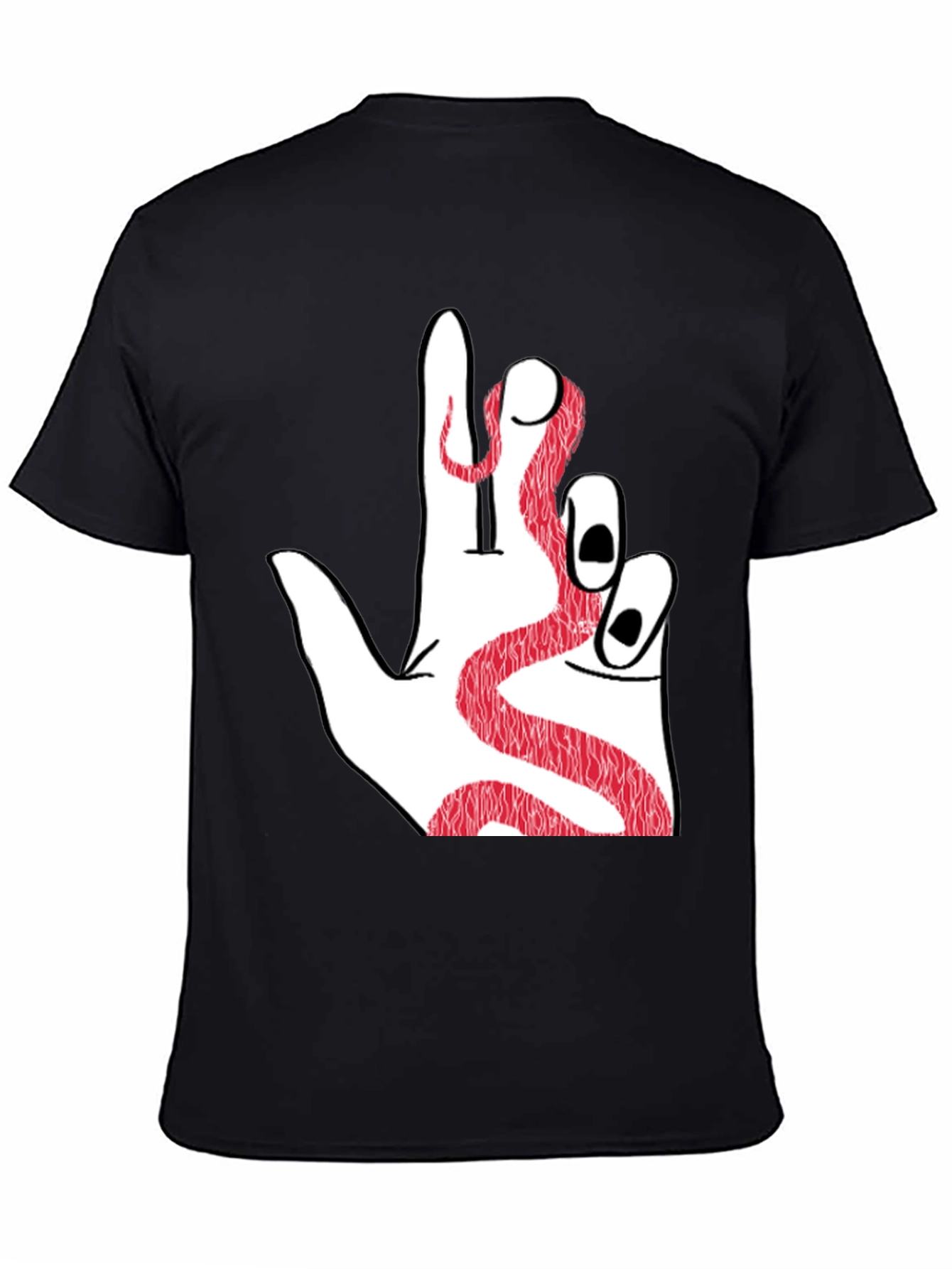 Snake Hand Graphic Tee - Black