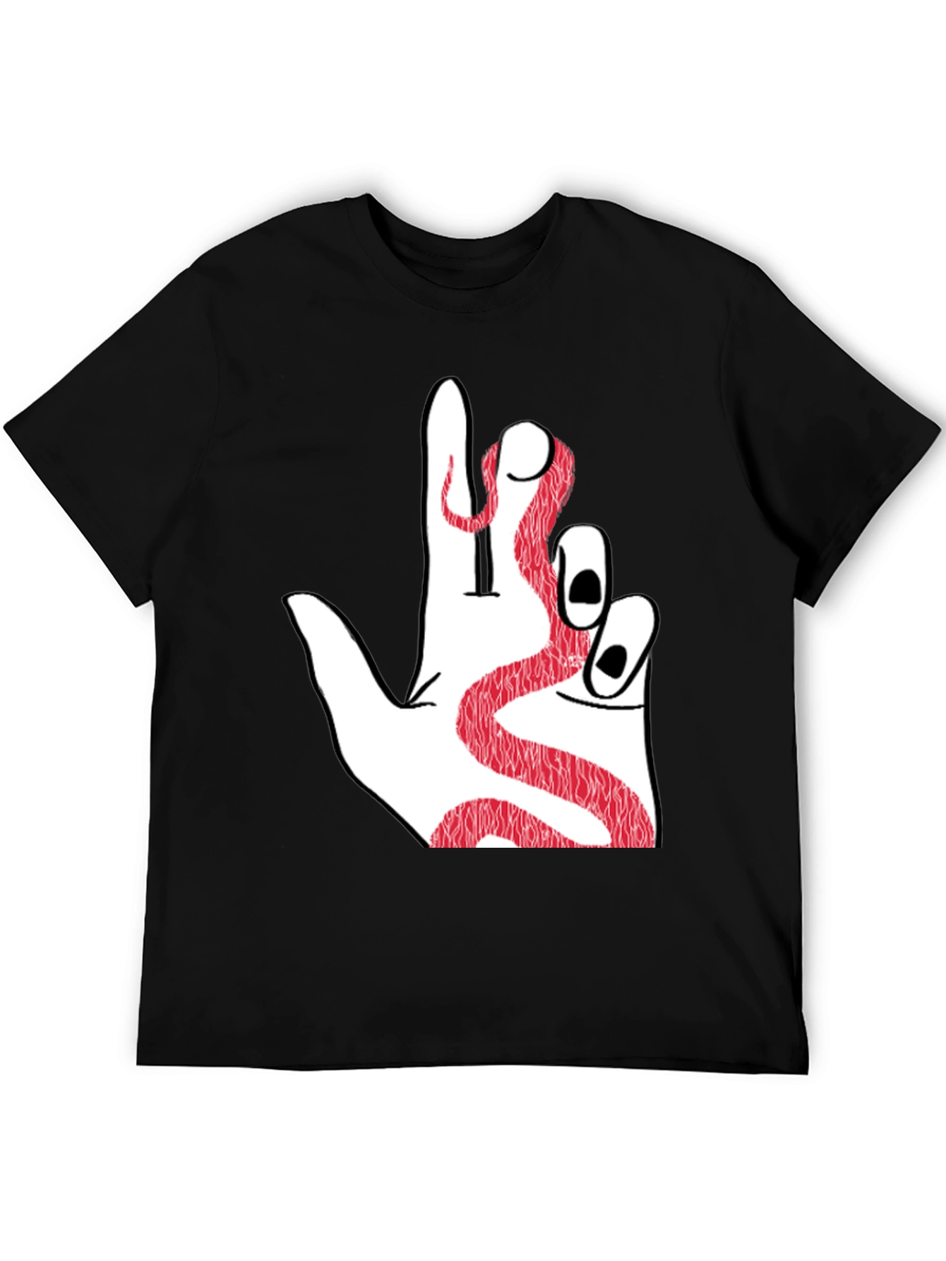 Snake Hand Graphic Tee - Black