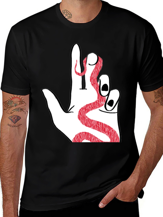 Snake Hand Graphic Tee - Black