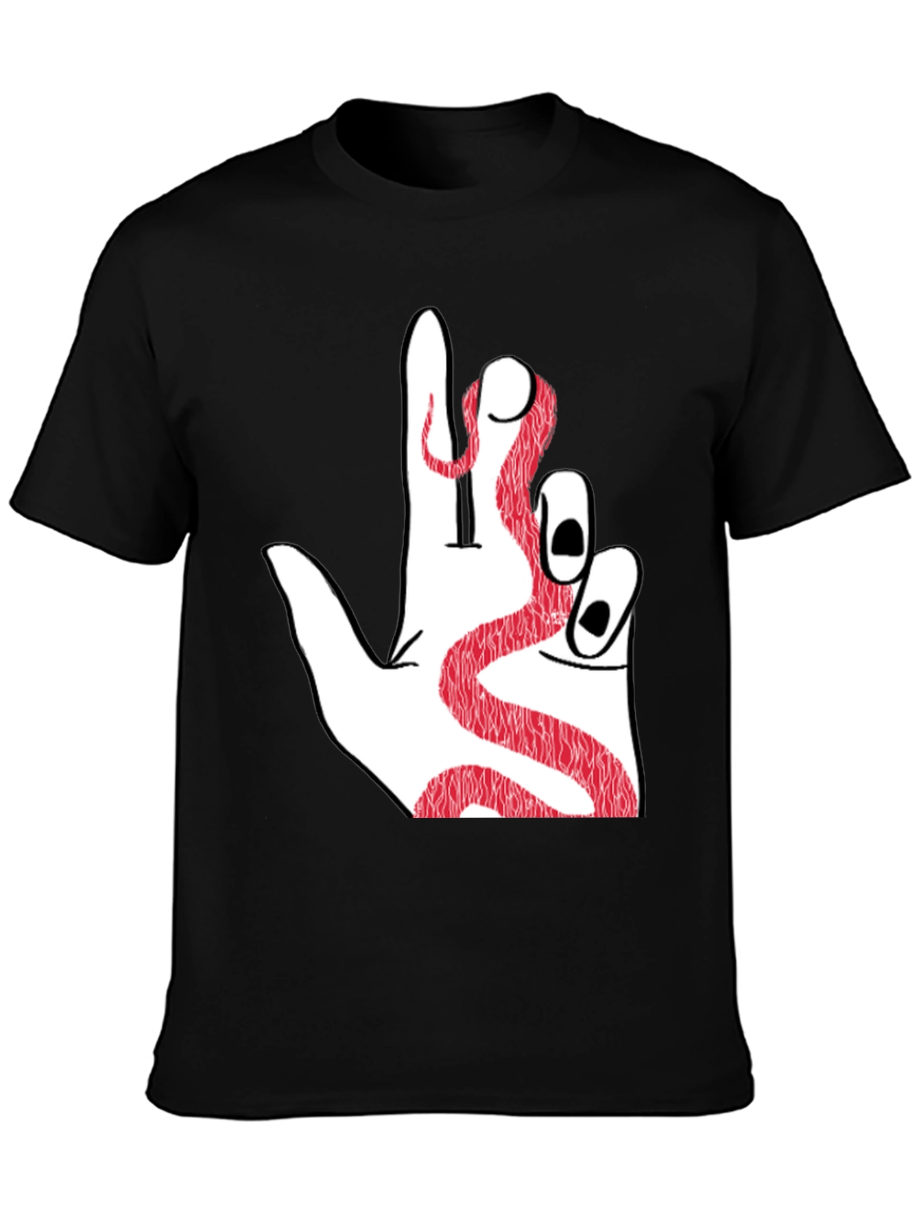 Snake Hand Graphic Tee - Black