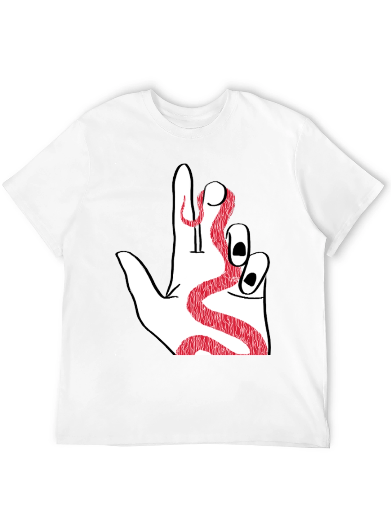 Snake Hand Graphic Tee - Black