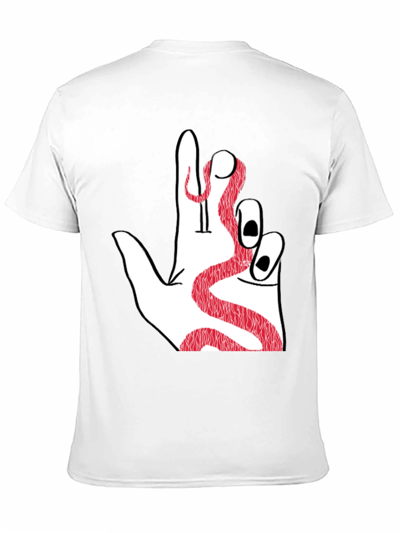 Snake Hand Graphic Tee - Black