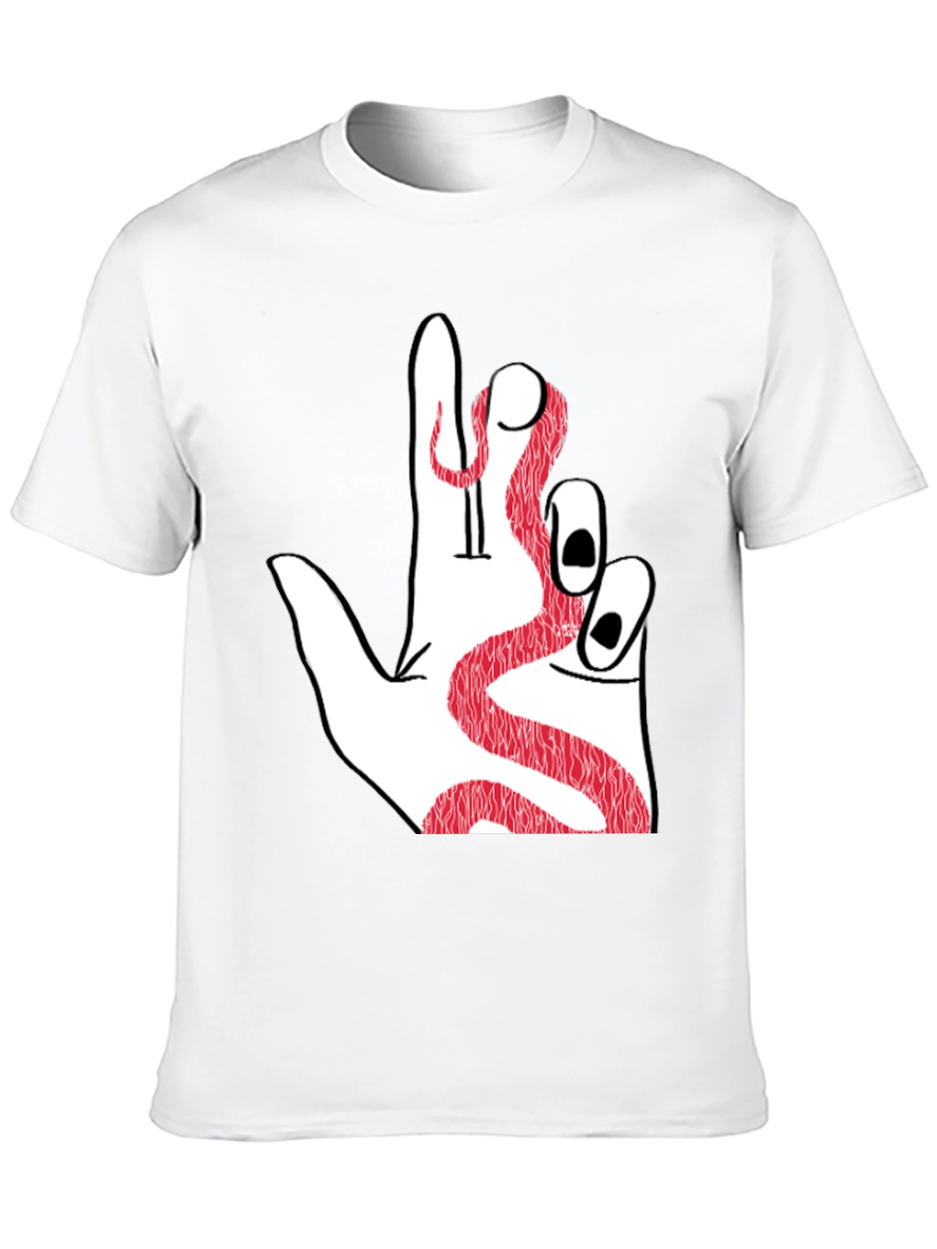 Snake Hand Graphic Tee - Black