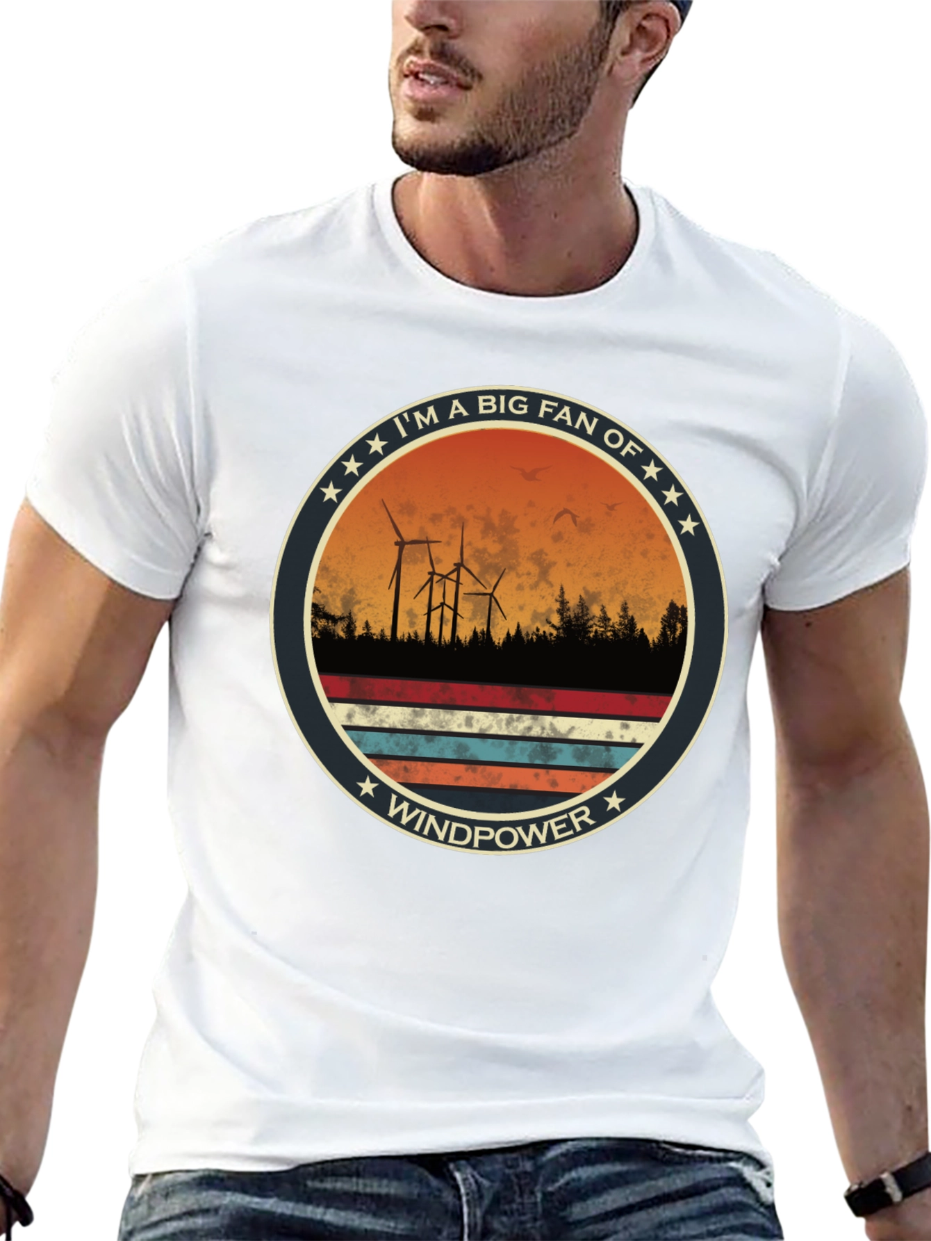 Windpower Fan T-Shirt: Eco-Friendly Energy Tee