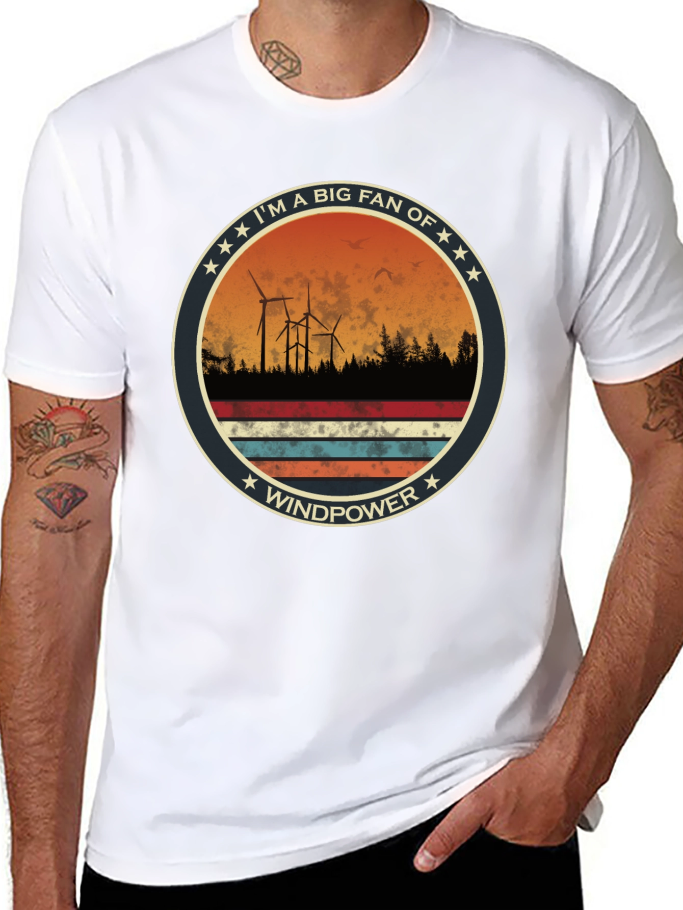 Windpower Fan T-Shirt: Eco-Friendly Energy Tee