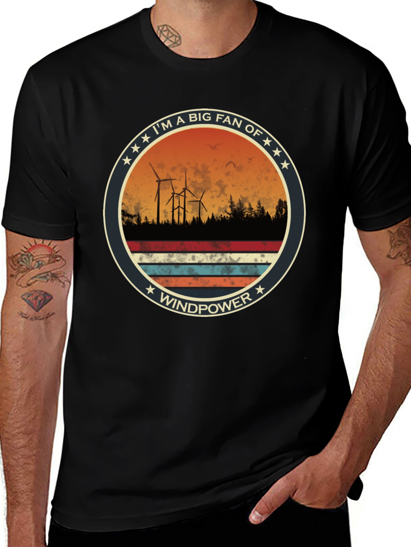Windpower Fan T-Shirt: Eco-Friendly Energy Tee