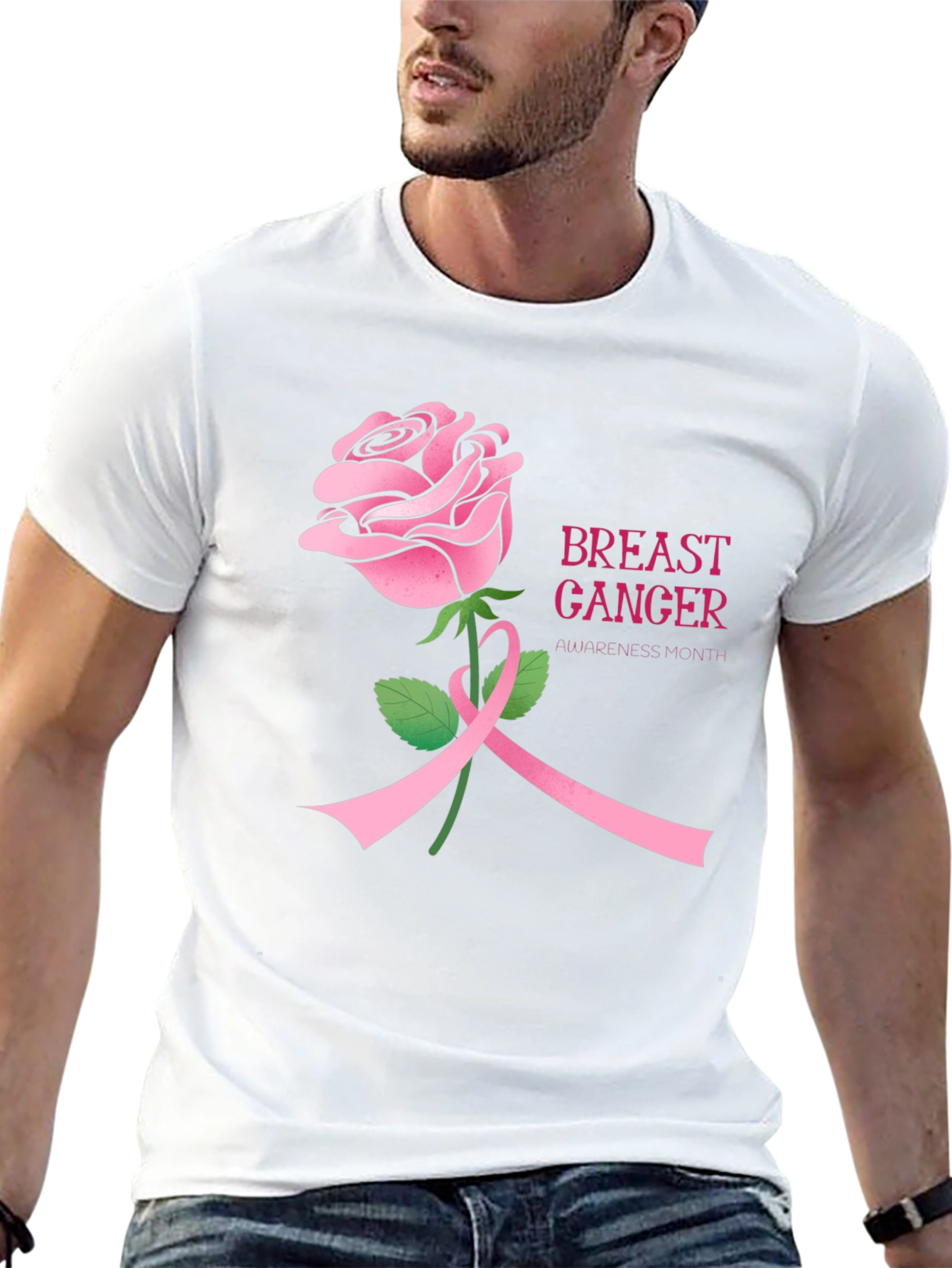 Breast Cancer Awareness Rose T-Shirt