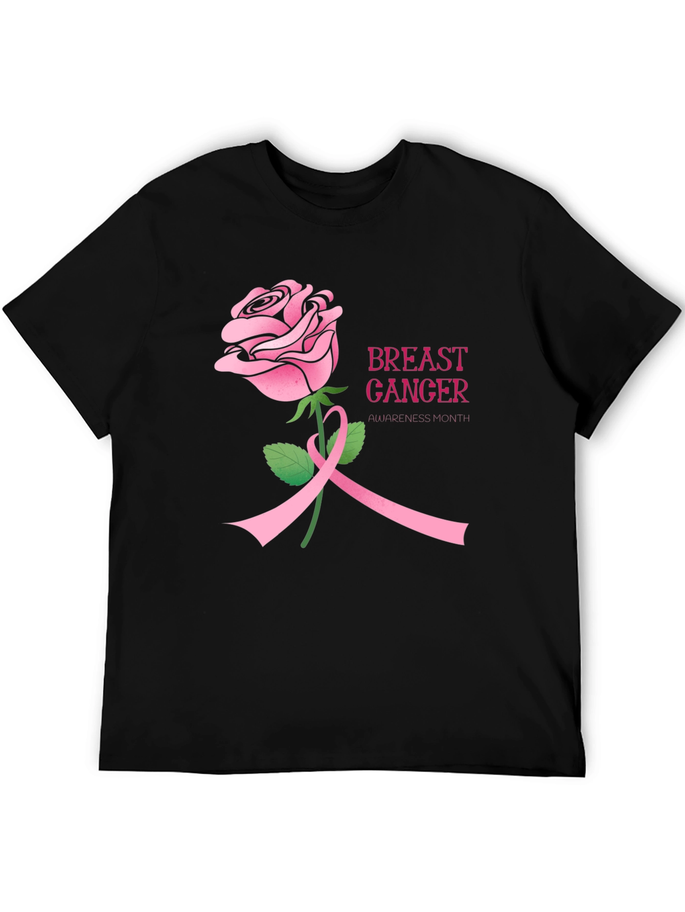 Breast Cancer Awareness Rose T-Shirt