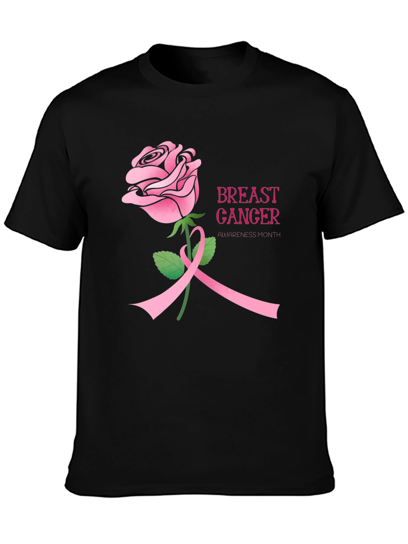 Breast Cancer Awareness Rose T-Shirt