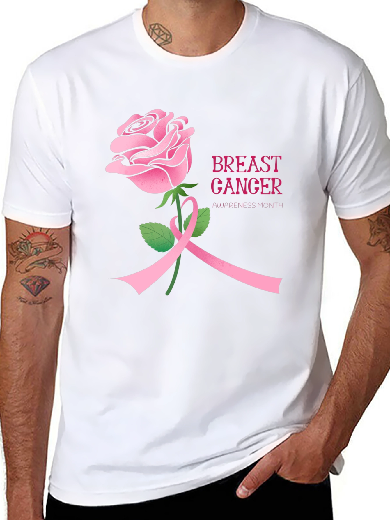 Breast Cancer Awareness Rose T-Shirt