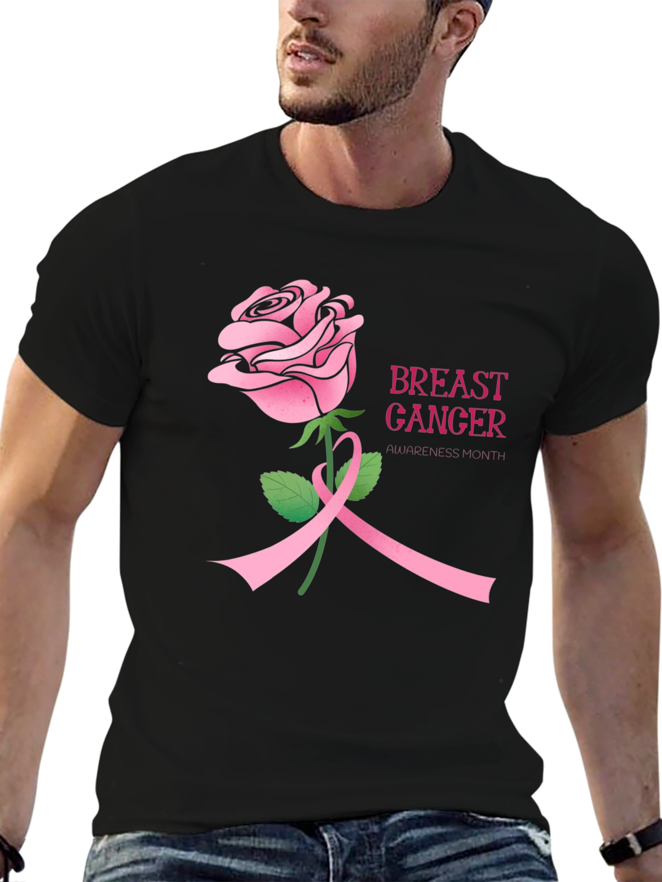 Breast Cancer Awareness Rose T-Shirt