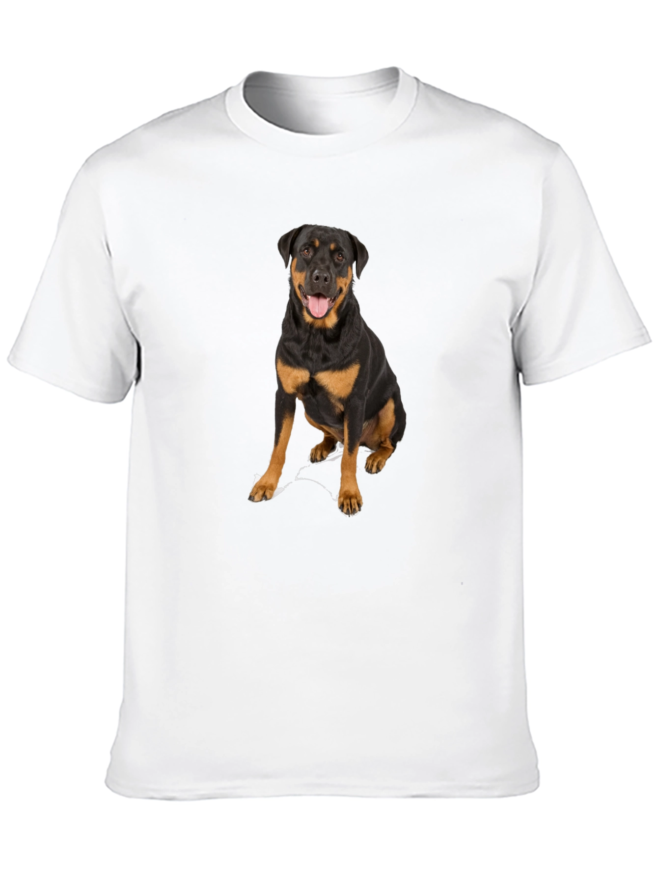 Rottweiler Dog Graphic T-Shirt - Black Cotton Tee