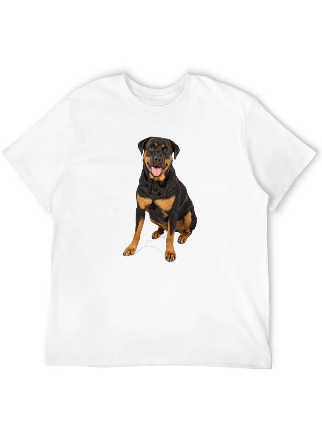 Rottweiler Dog Graphic T-Shirt - Black Cotton Tee